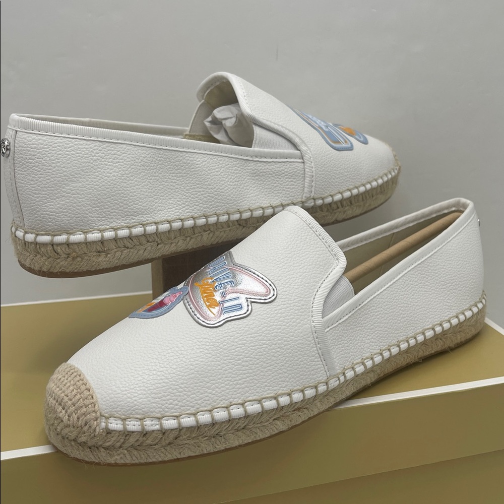White Espadrille Slip-On Shoes - Picture 9 of 16